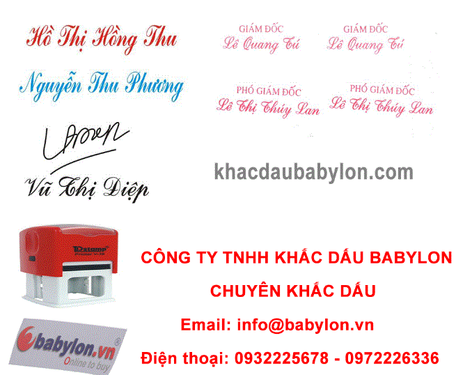 Làm mộc chữ ký tại Quận Tân Bình