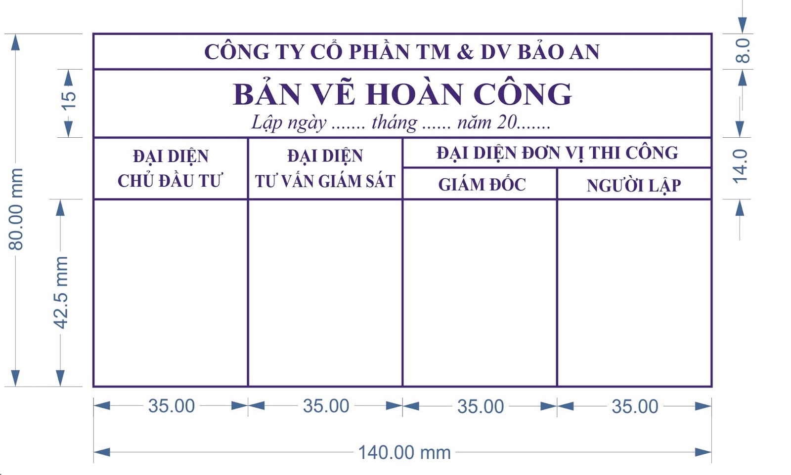 Khắc dấu hoàn công tại Hà Nội