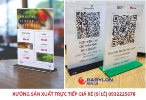 Menu Mica để bàn A4 tại TP-Hải Phòngquét mã qr