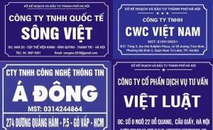 Làm biển công ty Mica tại Q. Hai Bà Trưng